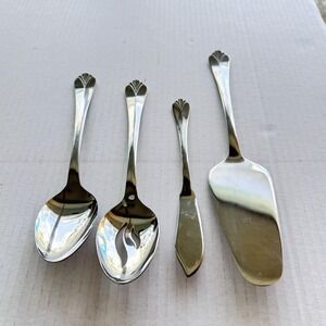 Farberware Bayport Stainless Steel Flatware Hostess Serving Set Spoon Knife Cake